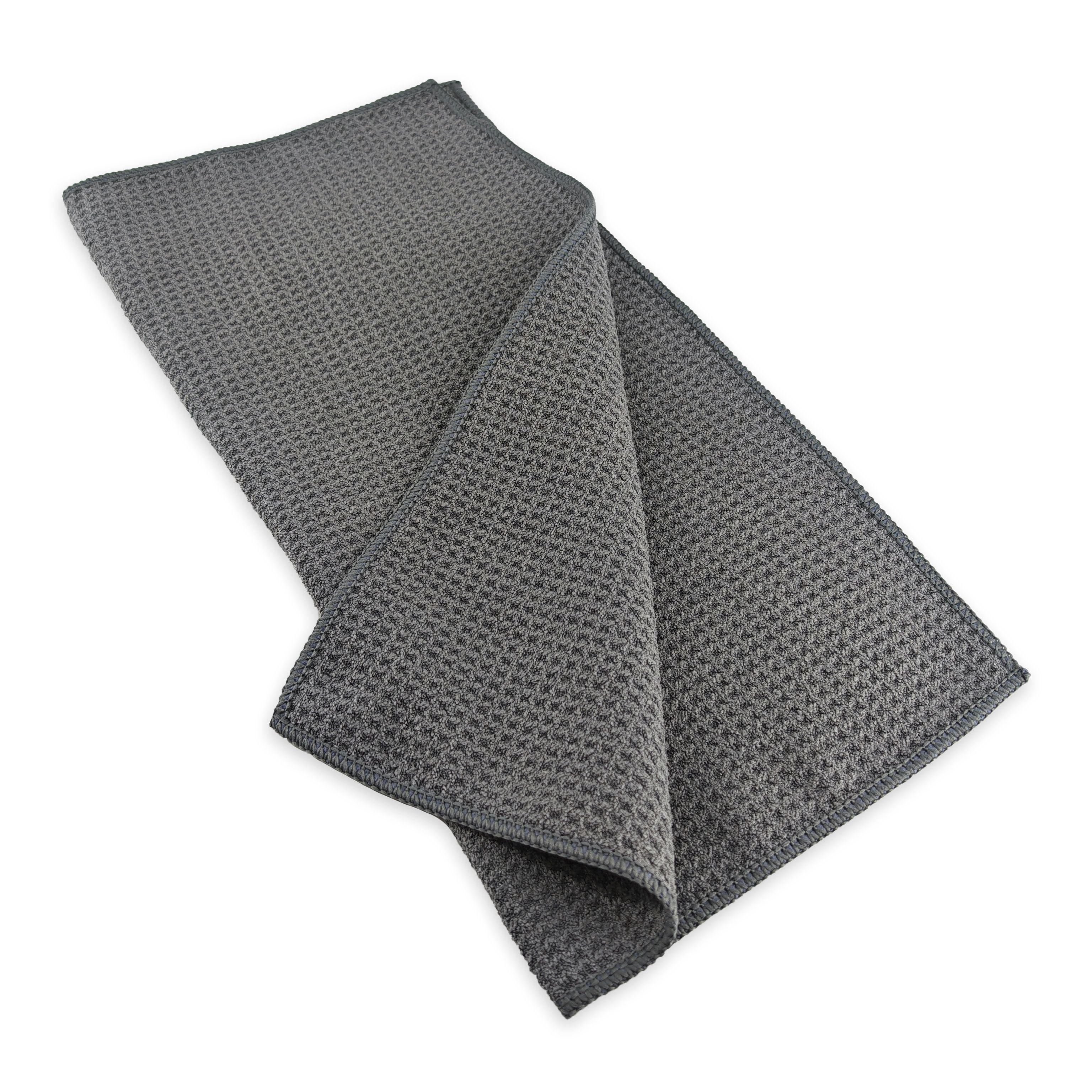 Gray textured Glass Towel on a white background