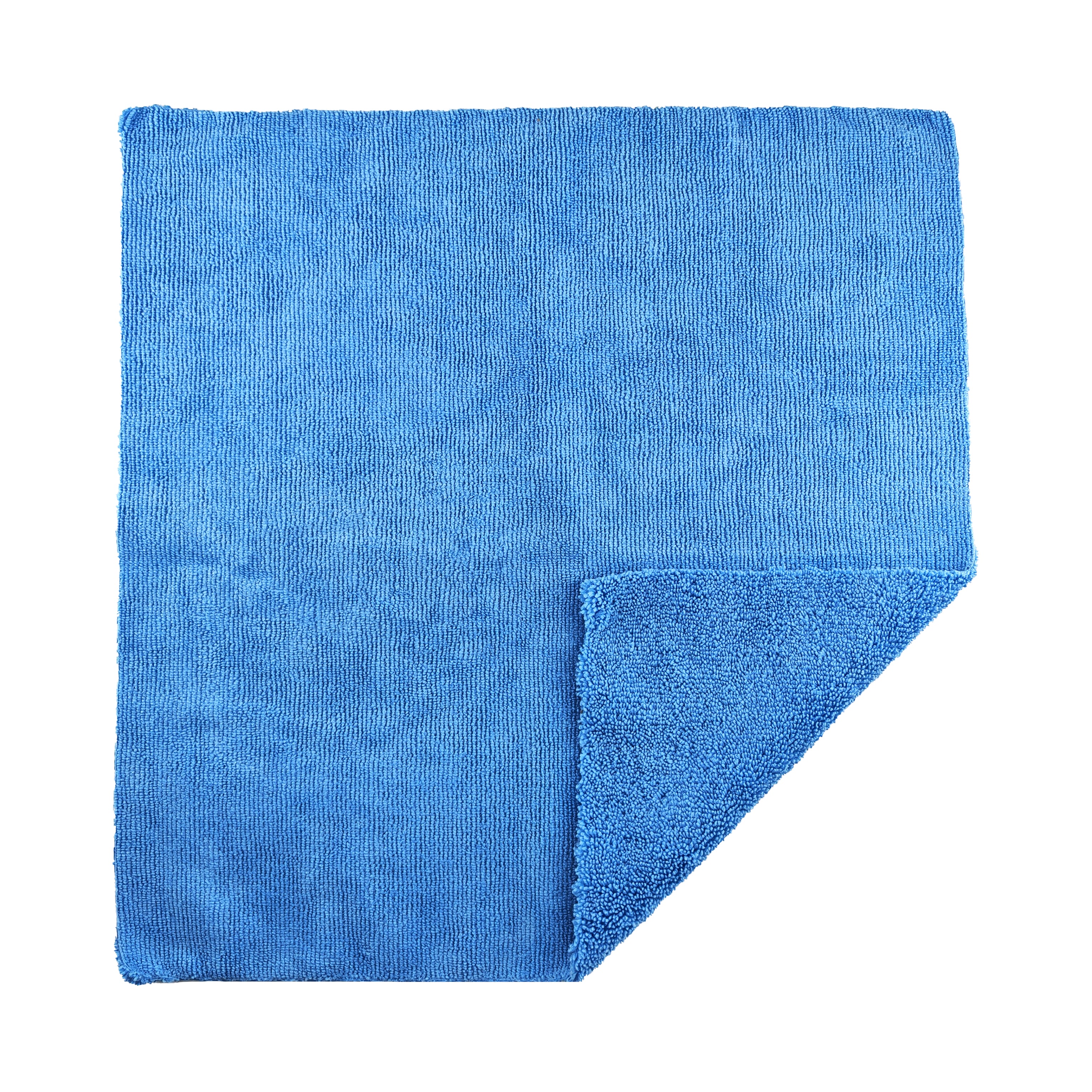 Blue towel on a white background