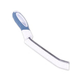 White Corner Brush with a gray handle on a white background