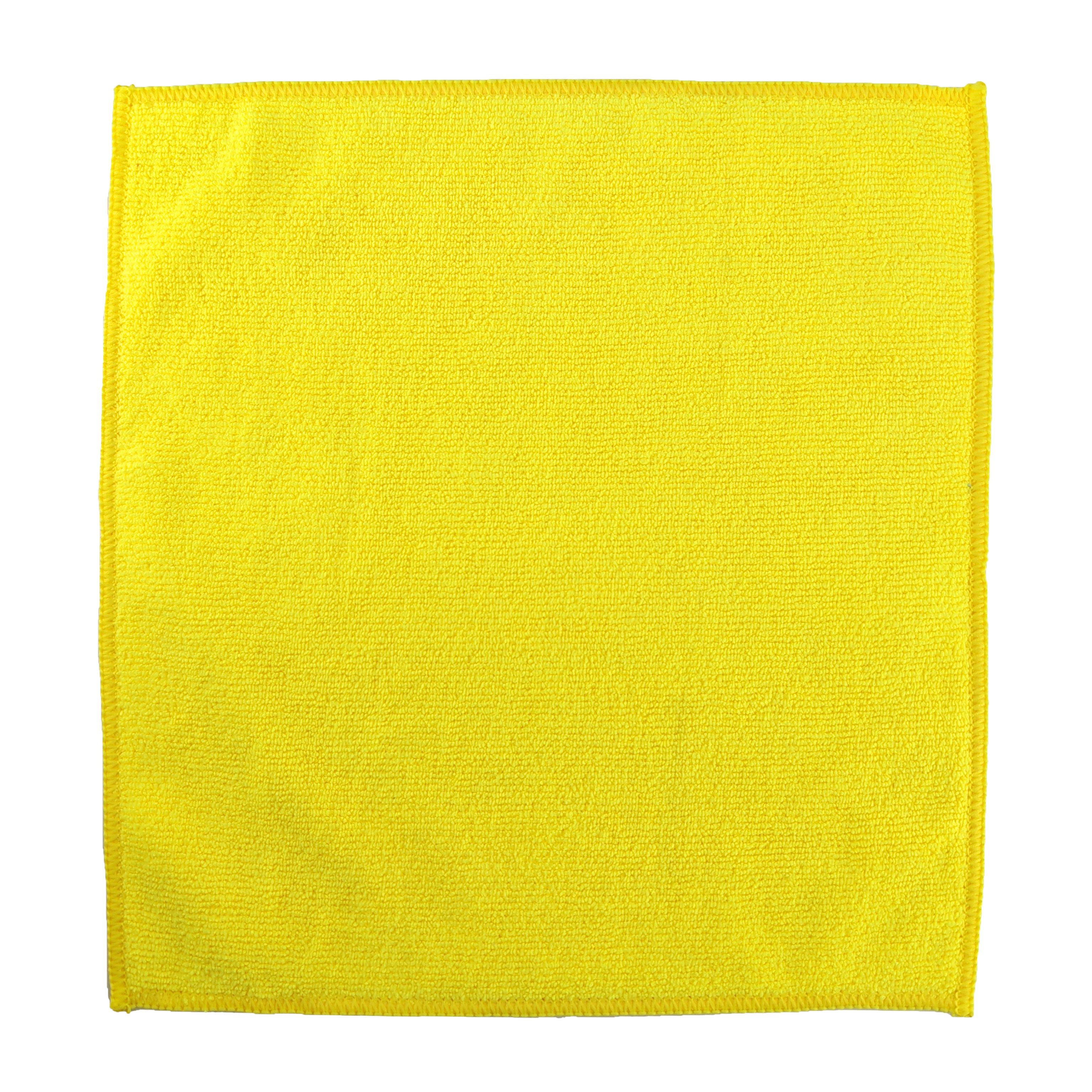 Yellow square cloth on a white background