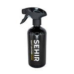 Black spray bottle with 'SEHIR' branding on a white background